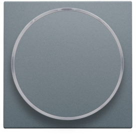 Set de finition avec anneau transparent sans symbole pour bouton-poussoir 6 A avec LED couleur ambre avec culot E10, couleur blue grey coated