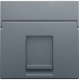 Enjoliveur data 1x RJ, couleur blue grey coated