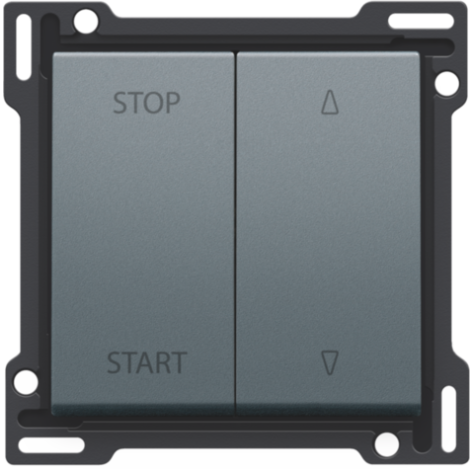 Set de finition pour interrupteur pour volets à verrouillage électrique, couleur blue grey coated