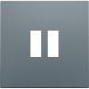 Set de finition pour chargeur double USB-A, couleur blue grey coated