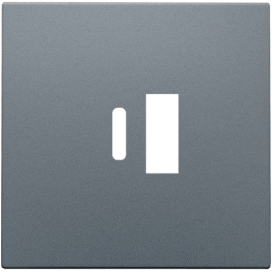 Set de finition pour double chargeur USB-A et USB-C intelligent, couleur blue grey coated