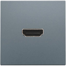 Set de finition avec prise HDMI/HDMI, couleur blue grey coated