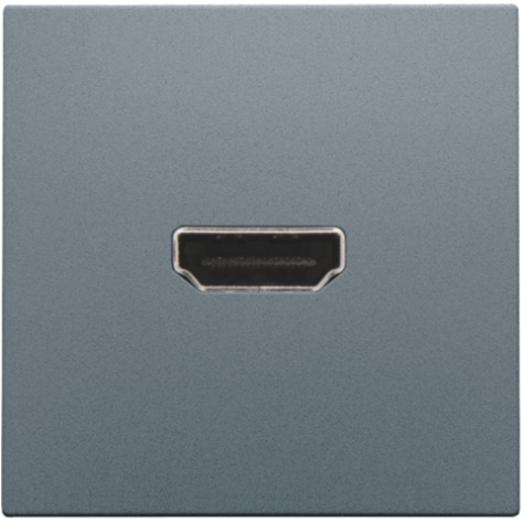 Set de finition avec prise HDMI/HDMI, couleur blue grey coated