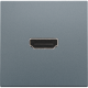 Set de finition avec prise HDMI/HDMI, couleur blue grey coated