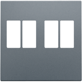 Set de finition pour prise double pour haut-parleur, couleur blue grey coated