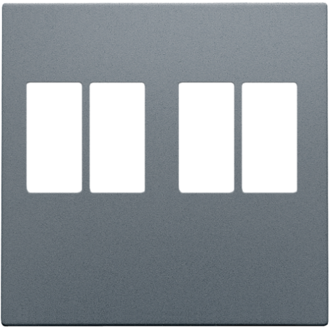 Set de finition pour prise double pour haut-parleur, couleur blue grey coated