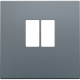 Set de finition pour prise simple pour haut-parleur, couleur blue grey coated