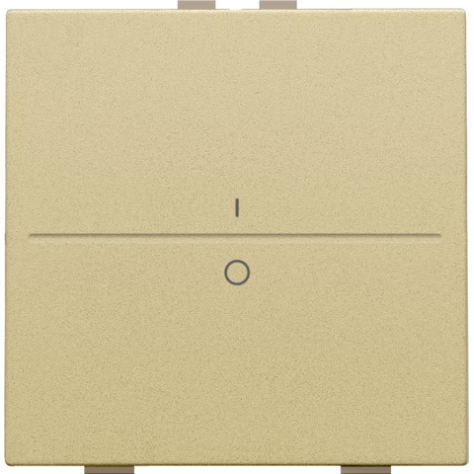 Touche simple avec marquage I et 0 pour interrupteur sans fil ou bouton-poussoir à deux boutons de command, couleur gold coated