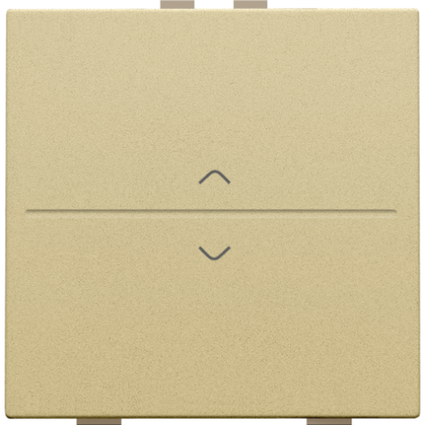 Touche simple avec flèches vers le haut et vers le bas pour interrupteur sans fil ou bouton-poussoir à 2 boutons de commande, couleur gold coated