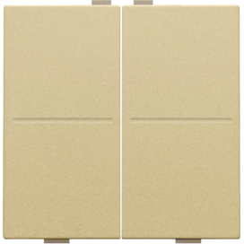 Touche double pour interrupteur sans fil ou bouton-poussoir à 4 boutons de commande, couleur gold coated