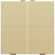 Touche double pour interrupteur sans fil ou bouton-poussoir à 4 boutons de commande, couleur gold coated