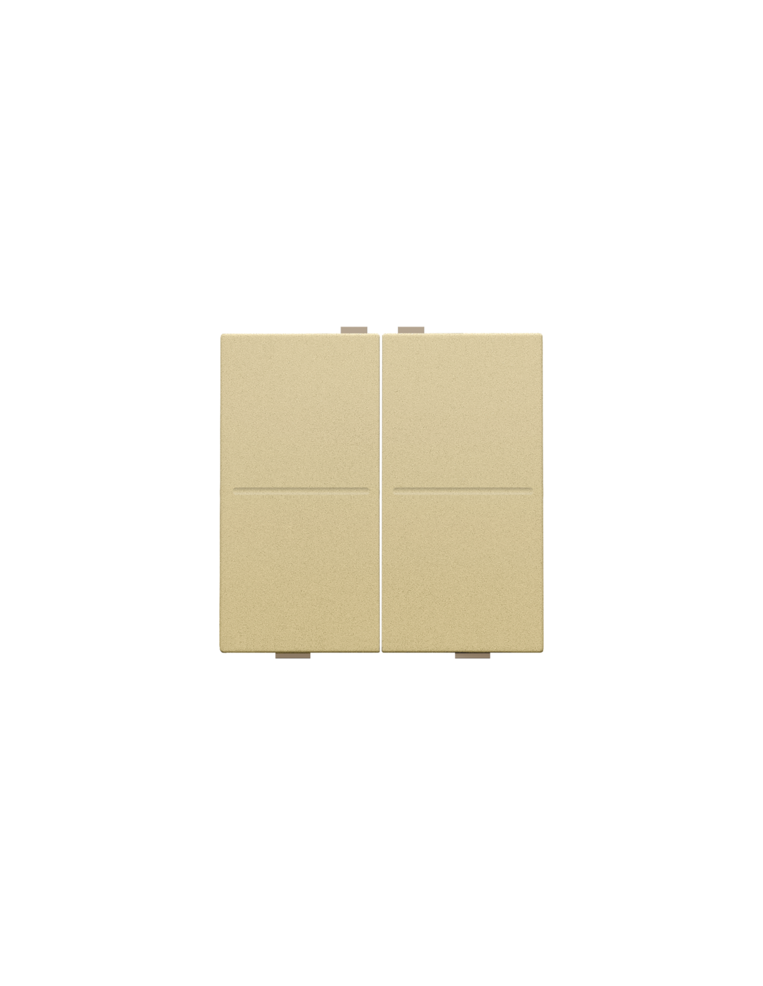 Touche double pour interrupteur sans fil ou bouton-poussoir à 4 boutons de commande, couleur gold coated