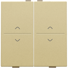 Touche double avec flèches vers le haut et vers le bas pour interrupteur sans fil ou bouton-poussoir à 4 boutons de commande, couleur gold coated