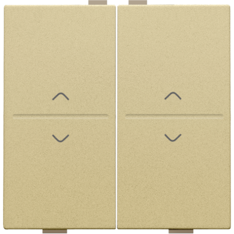 Touche double avec flèches vers le haut et vers le bas pour interrupteur sans fil ou bouton-poussoir à 4 boutons de commande, couleur gold coated