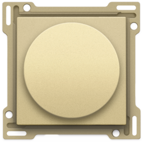 Set de finition pour variateur à bouton rotatif ou régulateur de vitesse, incl. bouton rotatif, couleur gold coated