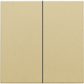 Set de finition pour interrupteur électronique double ou bouton-poussoir, couleur gold coated