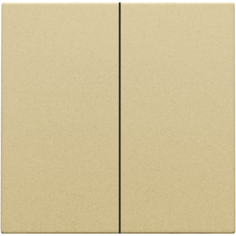Set de finition pour interrupteur électronique double ou bouton-poussoir, couleur gold coated