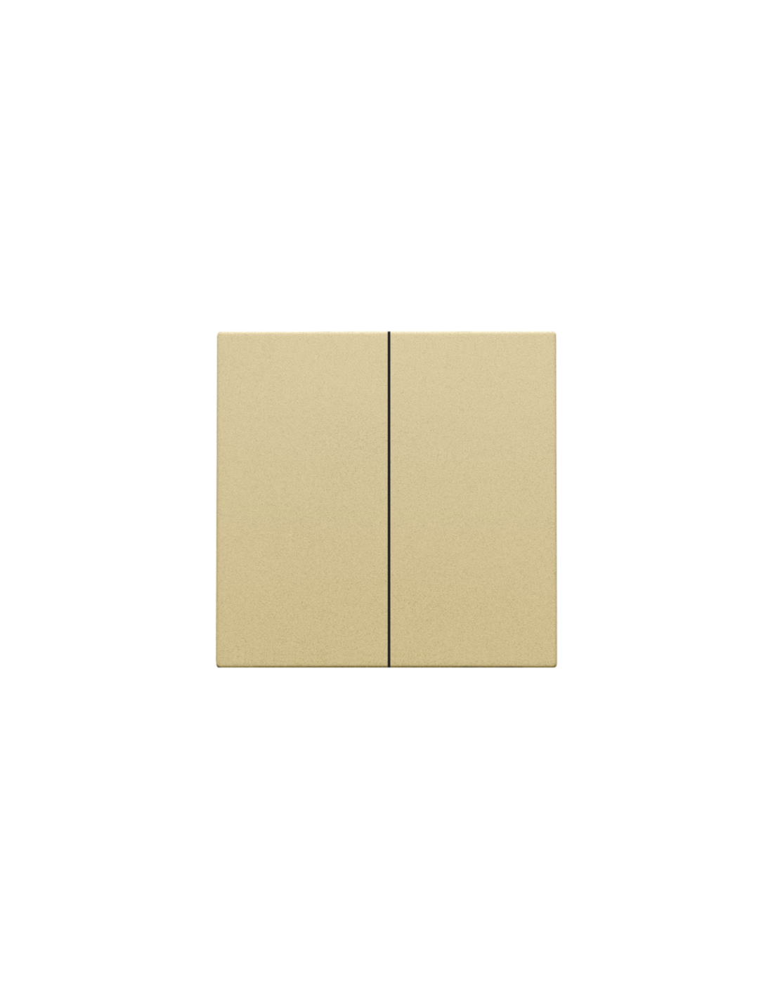 Set de finition pour interrupteur électronique double ou bouton-poussoir, couleur gold coated