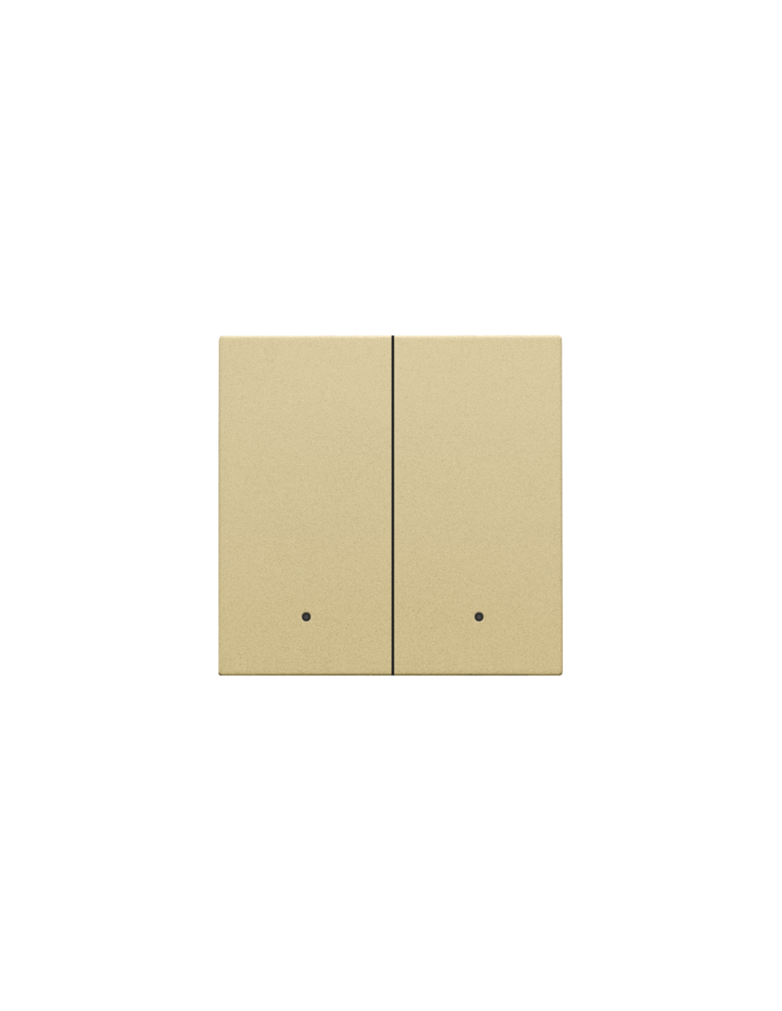 Set de finition avec lentille pour interrupteur électronique double ou bouton-poussoir, couleur gold coated