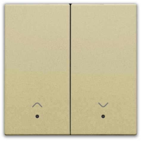 Set de finition avec lentille pour interrupteur pour volets électroniques double, couleur gold coated