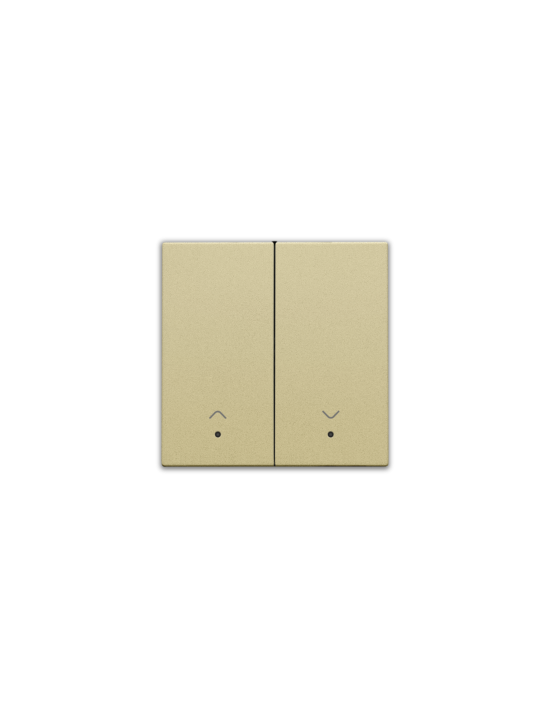 Set de finition avec lentille pour interrupteur pour volets électroniques double, couleur gold coated