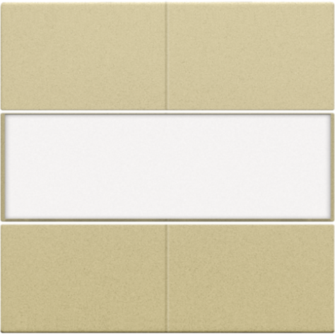 Set de finition avec porte-étiquette pour bouton-poussoir quadruple, libre de potentiel, 24 V, couleur gold coated