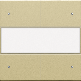 Set de finition avec porte-étiquette et LED pour bouton-poussoir quadruple, libre de potentiel, 24 V, couleur gold coated