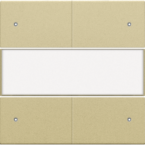 Set de finition avec porte-étiquette et LED pour bouton-poussoir quadruple, libre de potentiel, 24 V, couleur gold coated