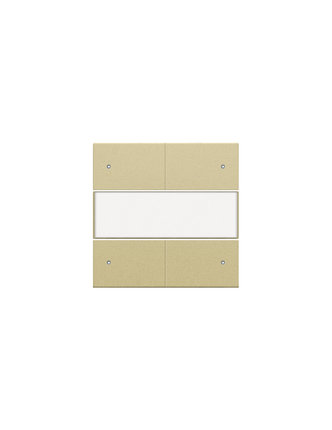 Set de finition avec porte-étiquette et LED pour bouton-poussoir quadruple, libre de potentiel, 24 V, couleur gold coated