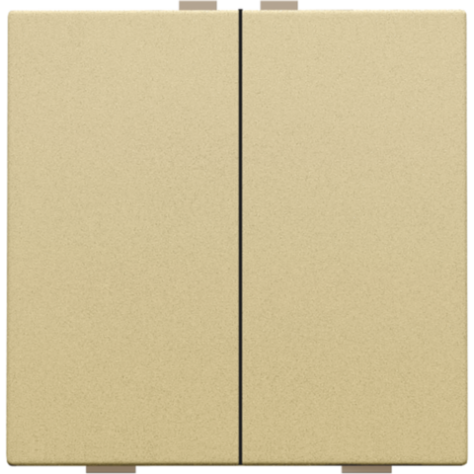Bouton-poussoir double pour Niko Home Control, couleur gold coated