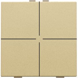 Bouton-poussoir quadruple pour Niko Home Control, couleur gold coated