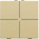 Bouton-poussoir quadruple pour Niko Home Control, couleur gold coated
