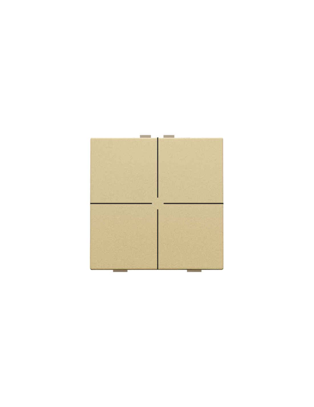 Bouton-poussoir quadruple pour Niko Home Control, couleur gold coated