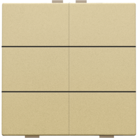 Bouton-poussoir sextuple pour Niko Home Control, couleur gold coated