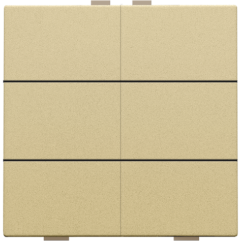 Bouton-poussoir sextuple pour Niko Home Control, couleur gold coated