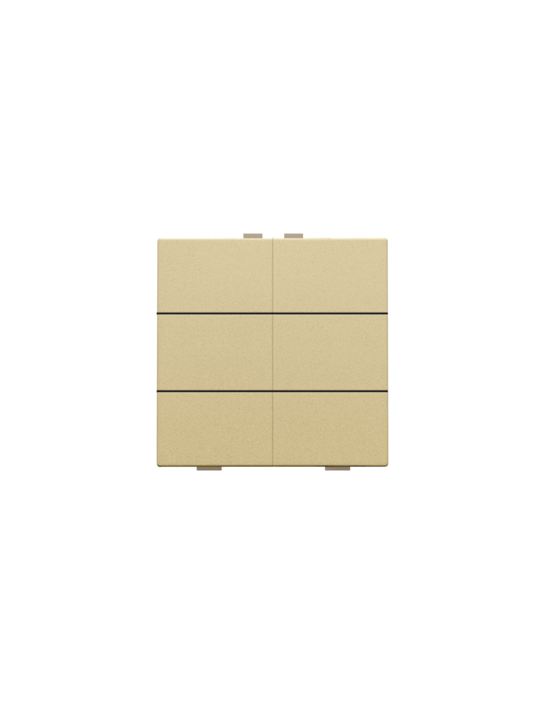Bouton-poussoir sextuple pour Niko Home Control, couleur gold coated