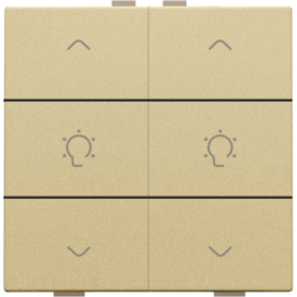 Commande de variateur double pour Niko Home Control, couleur gold coated