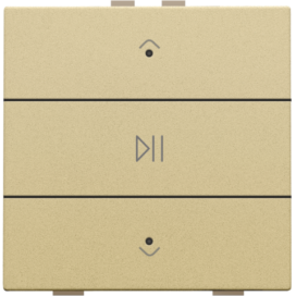 Commande audio simple avec LED pour Niko Home Control, couleur gold coated