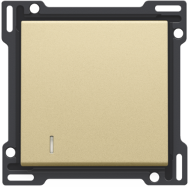Set de finition avec voyant pour interrupteur ou bouton-poussoir simple, couleur gold coated