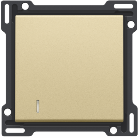 Set de finition avec voyant pour interrupteur ou bouton-poussoir simple, couleur gold coated