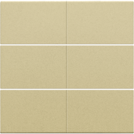 Set de finition pour bouton-poussoir sextuple, libre de potentiel, 24 V, couleur gold coated