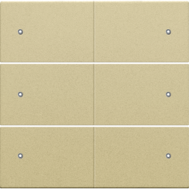 Set de finition pour bouton-poussoir sextuple, libre de potentiel, 24 V, avec LED, couleur gold coated