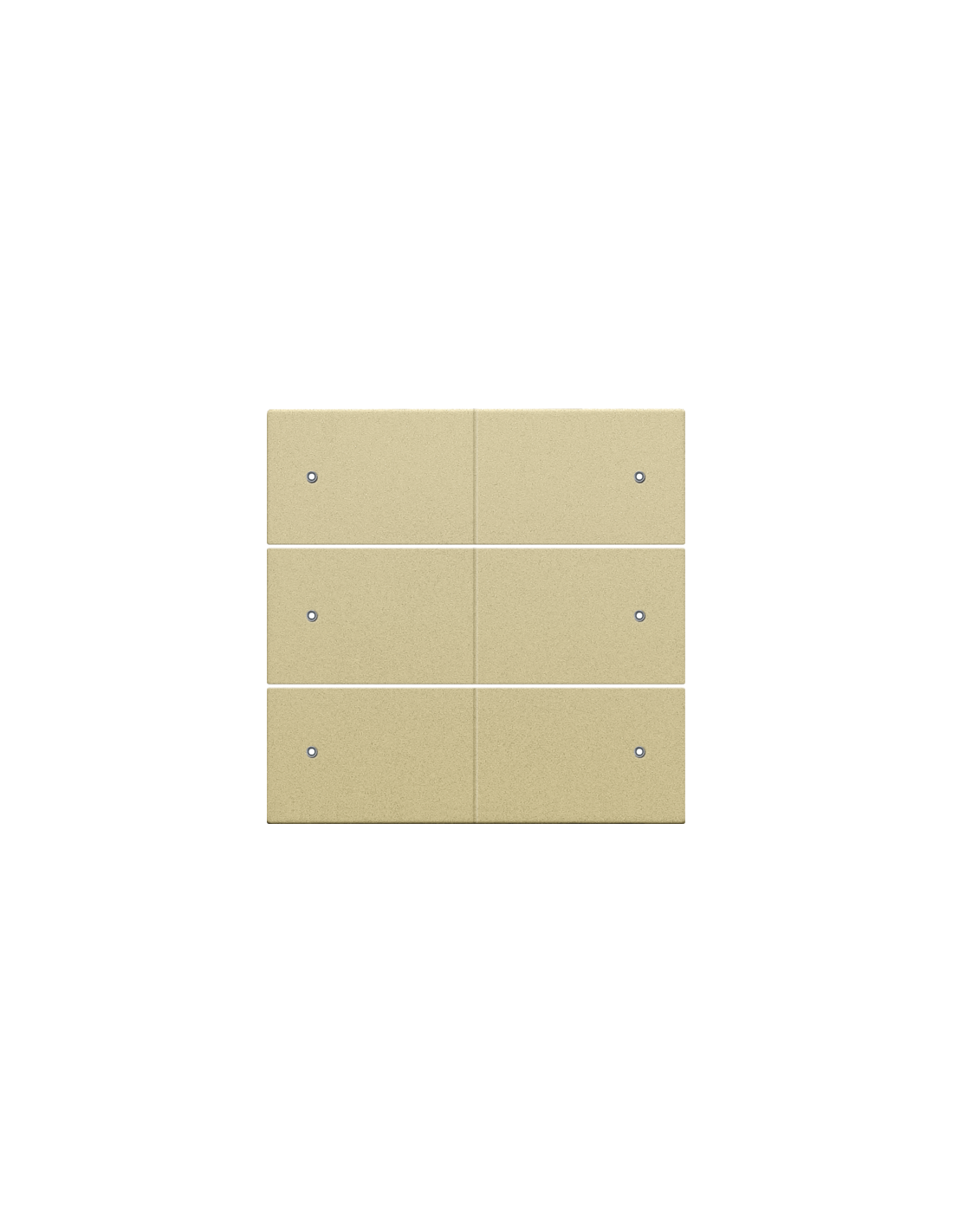 Set de finition pour bouton-poussoir sextuple, libre de potentiel, 24 V, avec LED, couleur gold coated