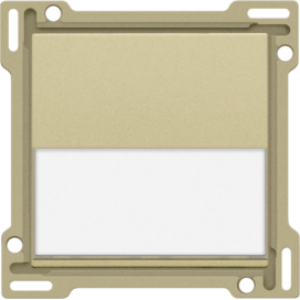 Set de finition avec porte-étiquette pour interrupteur ou bouton-poussoir simple, couleur gold coated