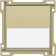 Set de finition avec porte-étiquette pour interrupteur ou bouton-poussoir simple, couleur gold coated