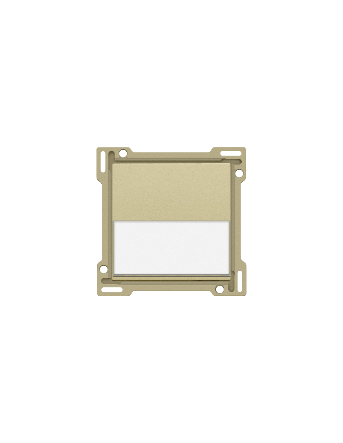Set de finition avec porte-étiquette pour interrupteur ou bouton-poussoir simple, couleur gold coated