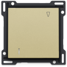 Interrupteur pour cartes d'hôtel, socle, bornes à vis et set de finition couleur gold coated