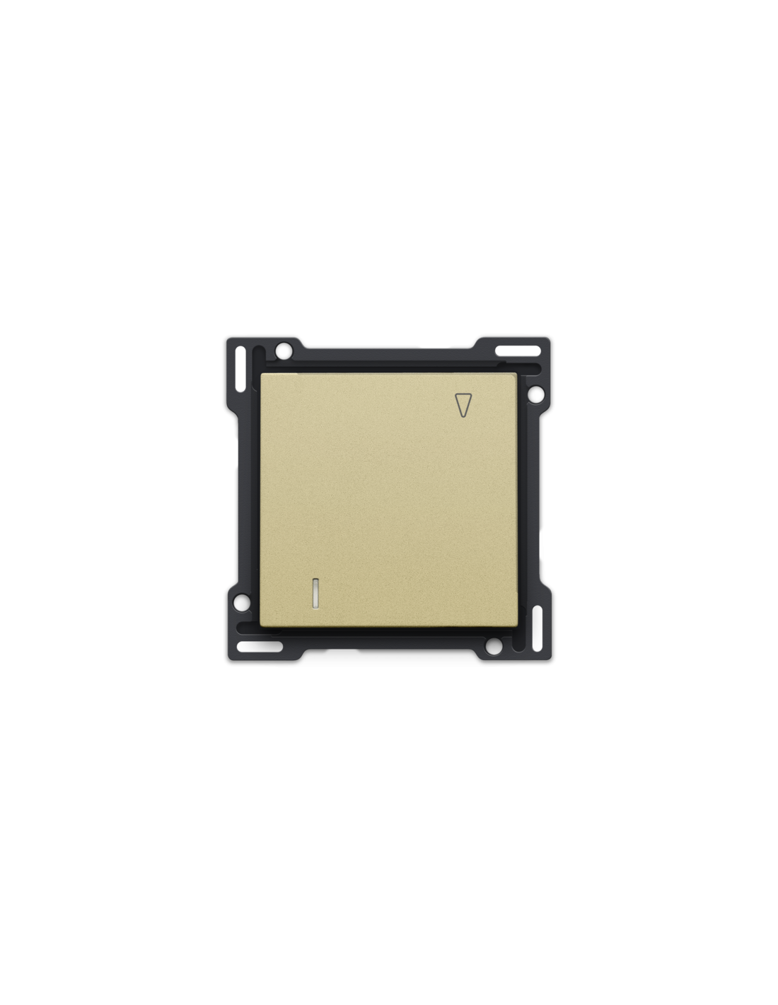 Interrupteur pour cartes d'hôtel, socle, bornes à vis et set de finition couleur gold coated