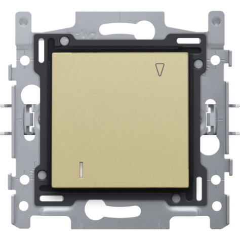 Interrupteur pour cartes d'hôtel, socle, bornes à connexion rapide et set de finition, couleur gold coated
