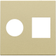 Set de finition pour connexion coaxiale simple et connexion réseau RJ45, couleur gold coated
